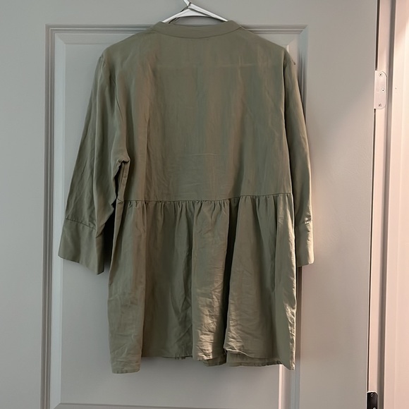 Pastel Green Linen Tunic - Zara - Picture 3 of 3